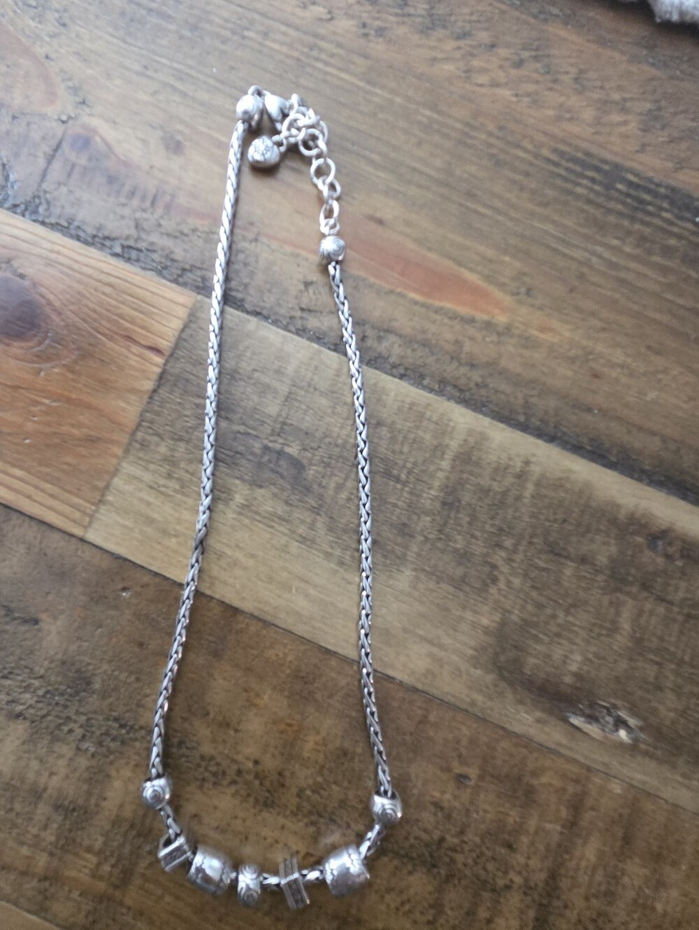 Brighton Silver Scroll Beaded Necklace